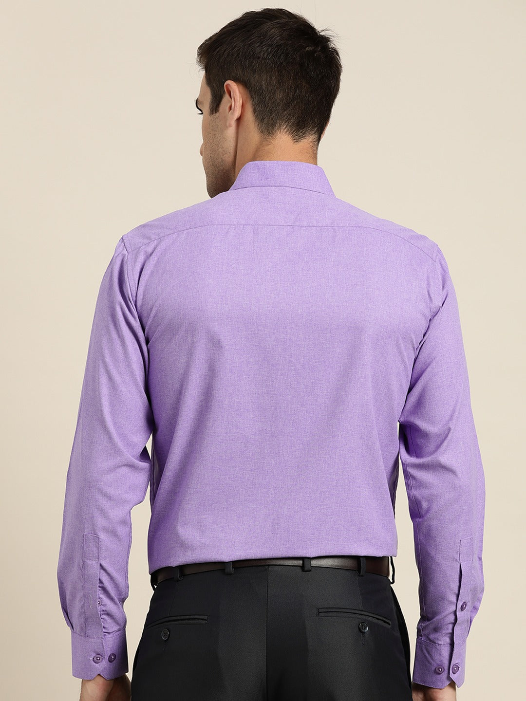 Men's Cotton Purple Casual Shirt