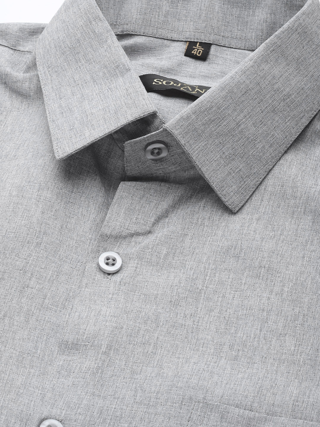 Men's Cotton Grey Casual Shirt