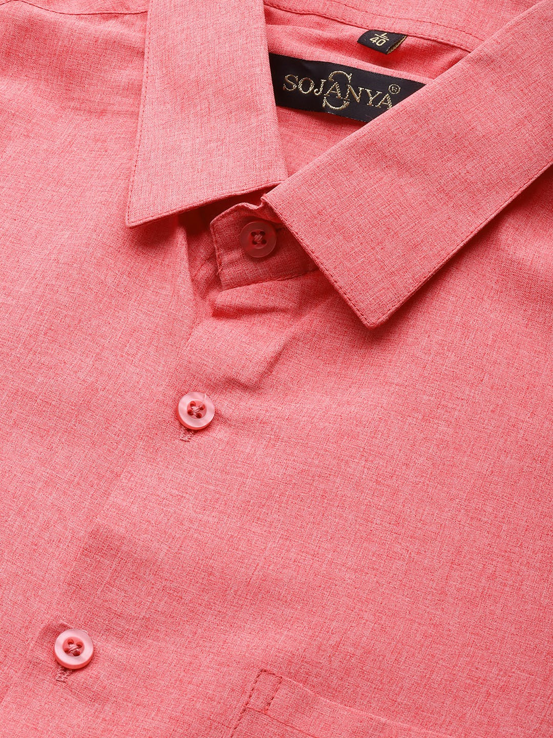 Men's Cotton Coral Casual Shirt