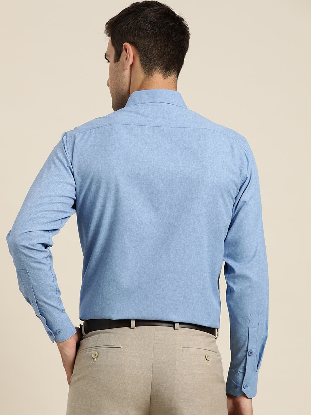 Men's Cotton Blue Casual Shirt