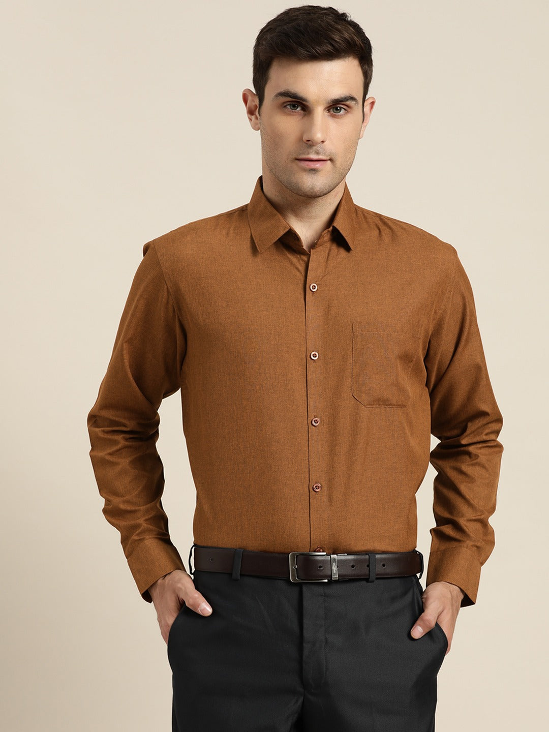 Men's Cotton Copper Casual Shirt