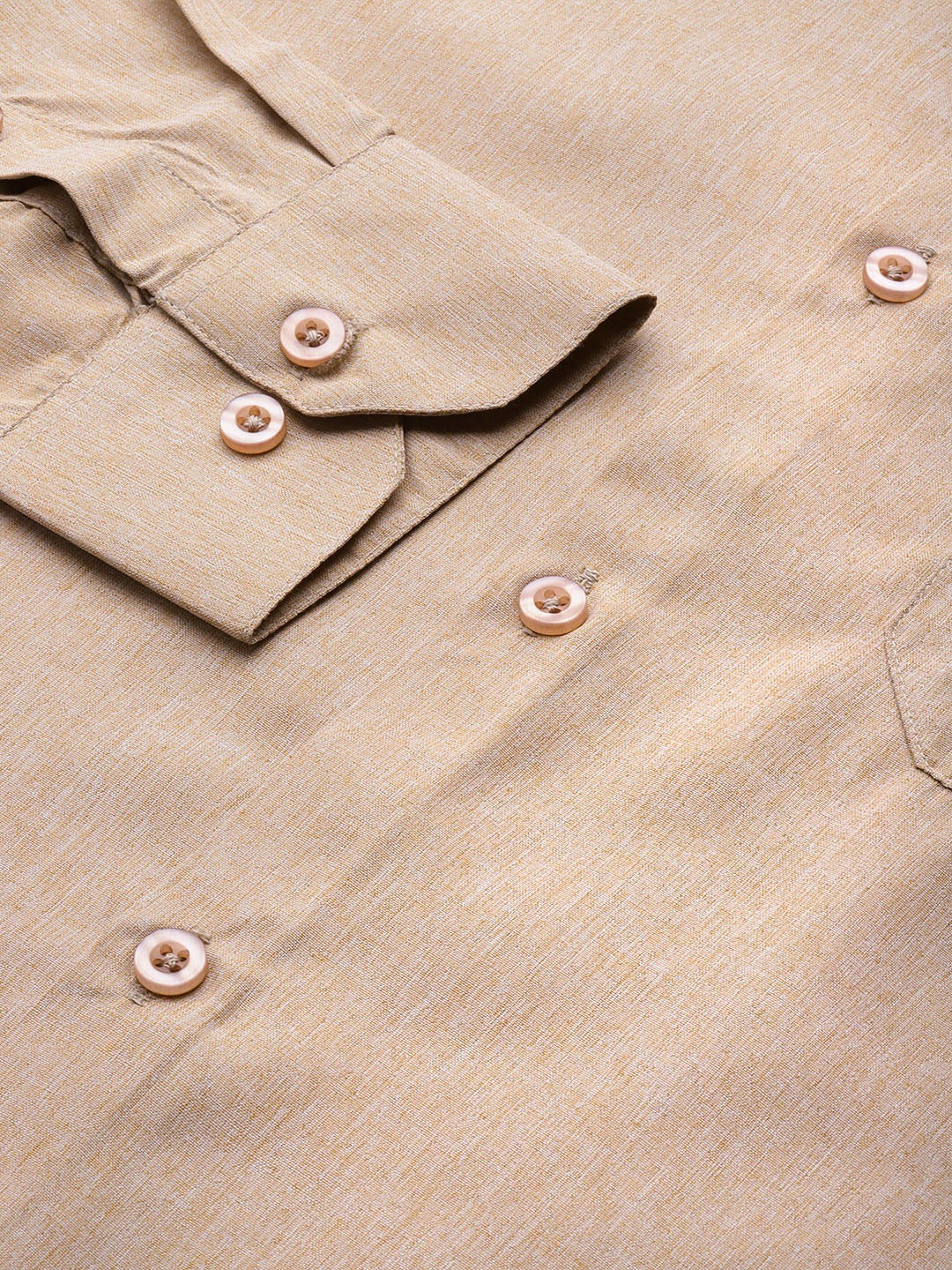 Men's Cotton Beige Casual Shirt