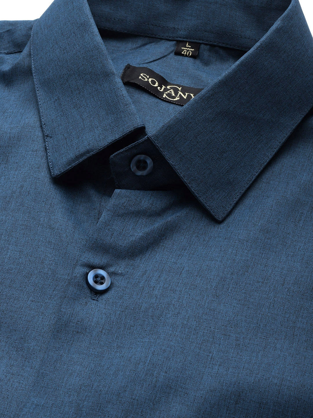Men's Cotton Navy Blue Casual Shirt