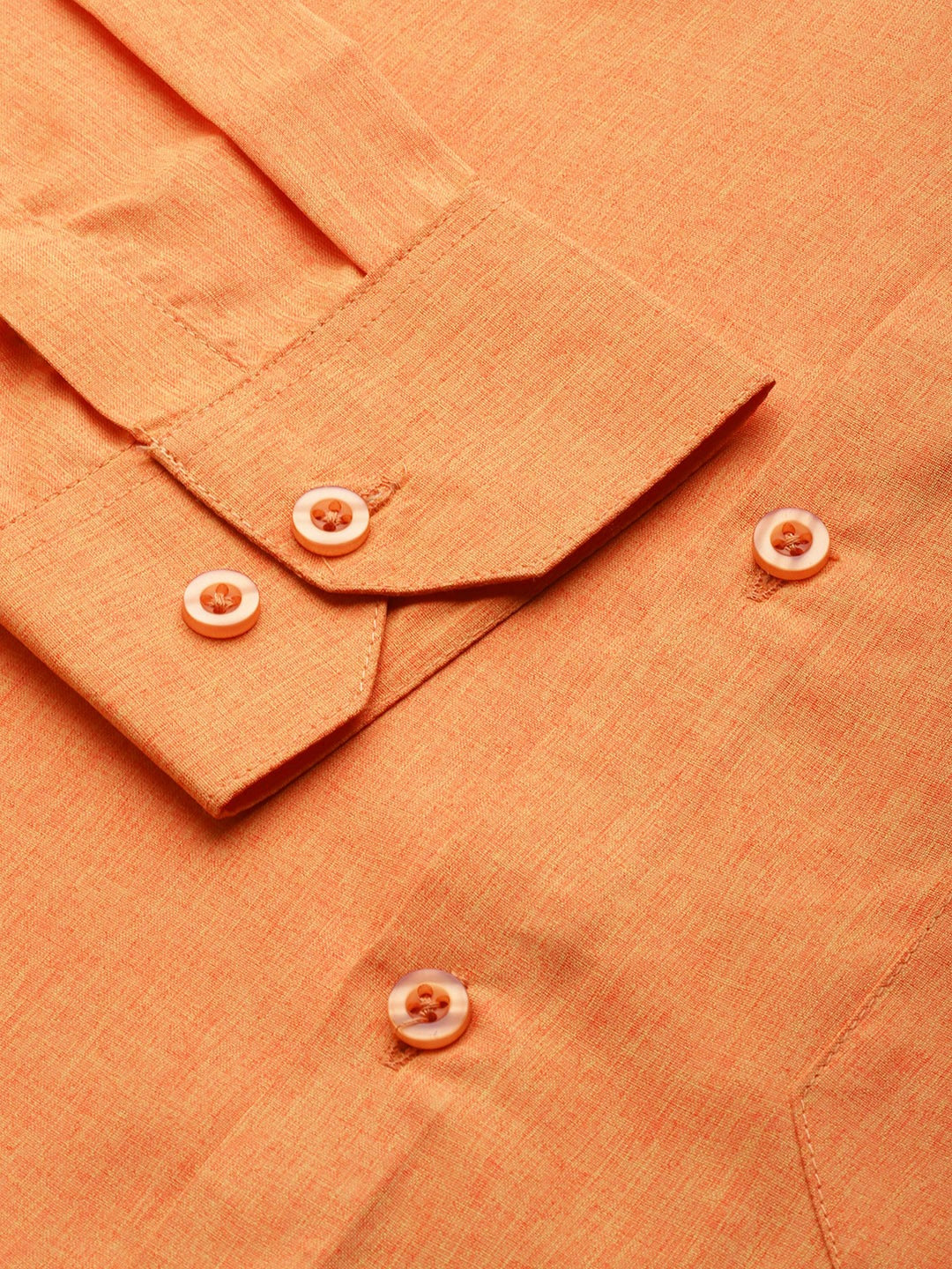 Men's Cotton Orange Casual Shirt