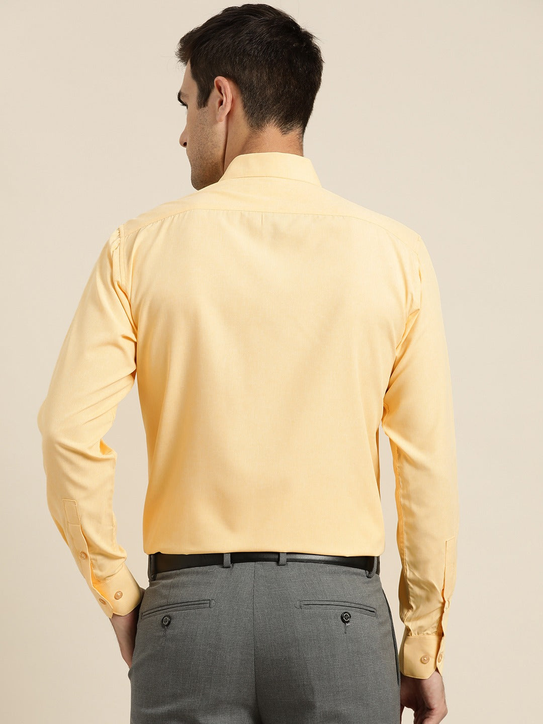 Men's Cotton Yellow Casual Shirt
