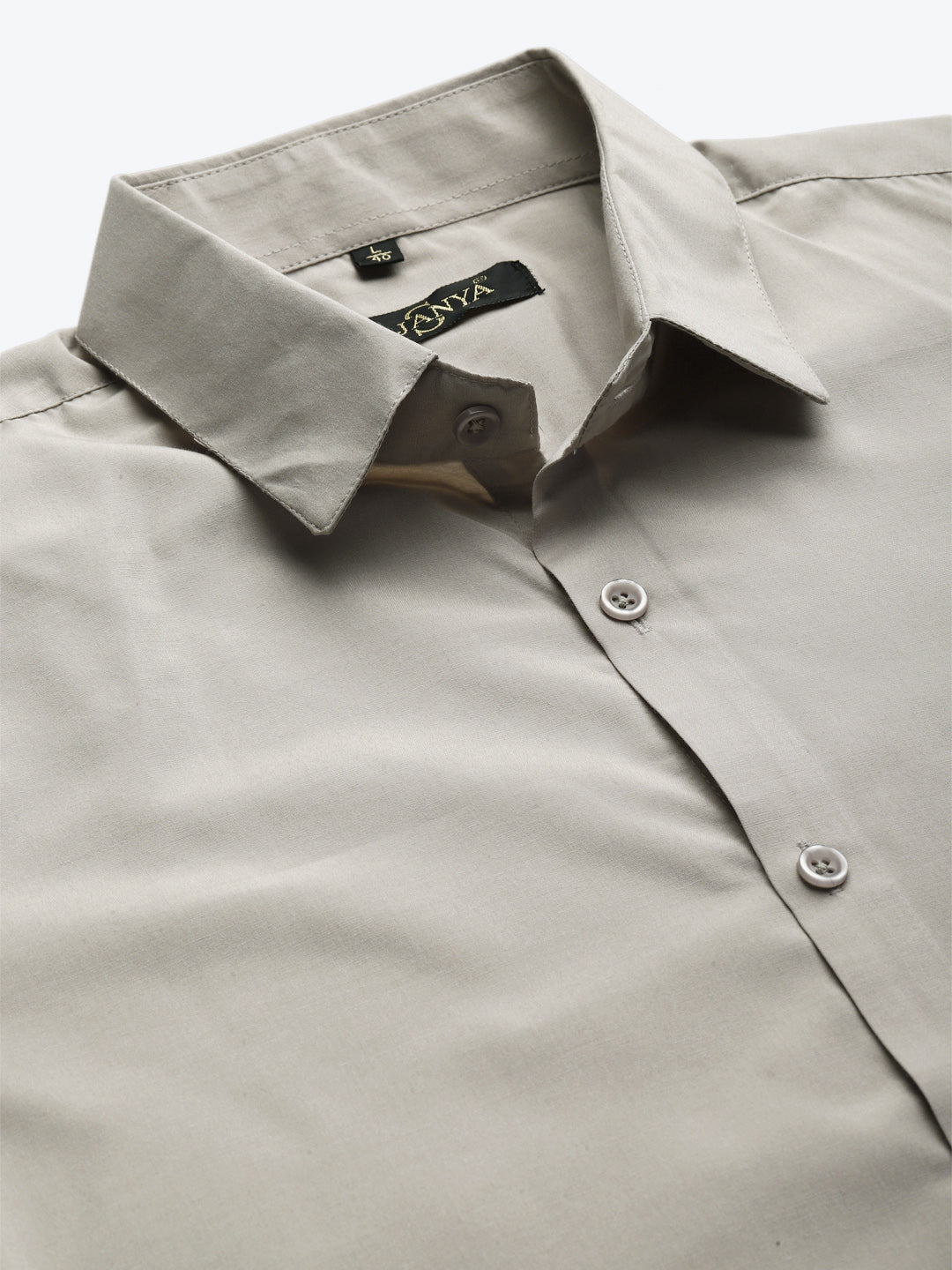 Men's Cotton Light Brown Classic Formal Shirt - Sojanya