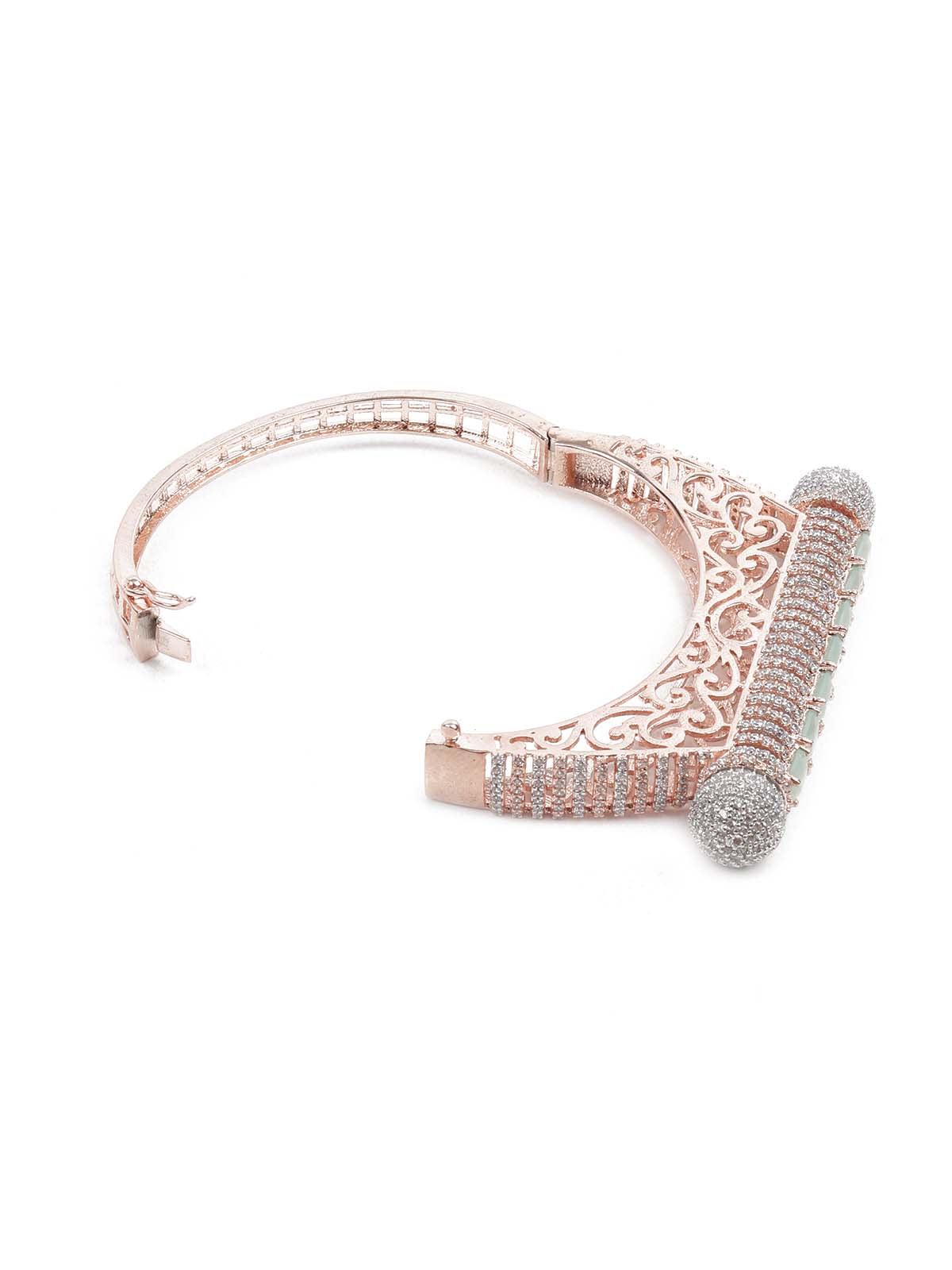 Women's Sparkling Rose Gold Embellished Bracelet - Odette