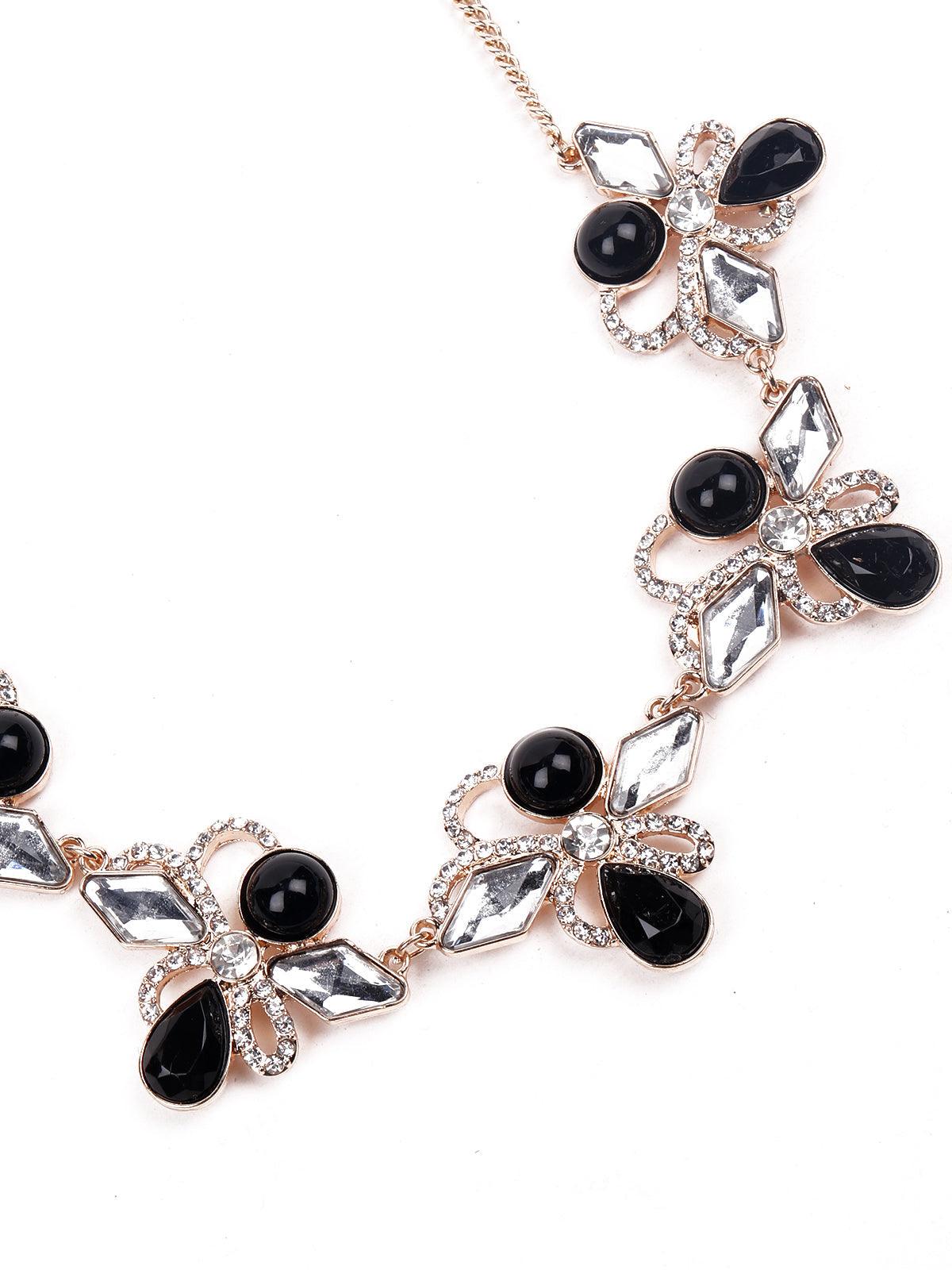 Women's Statement Stunning Necklace-Black - Odette