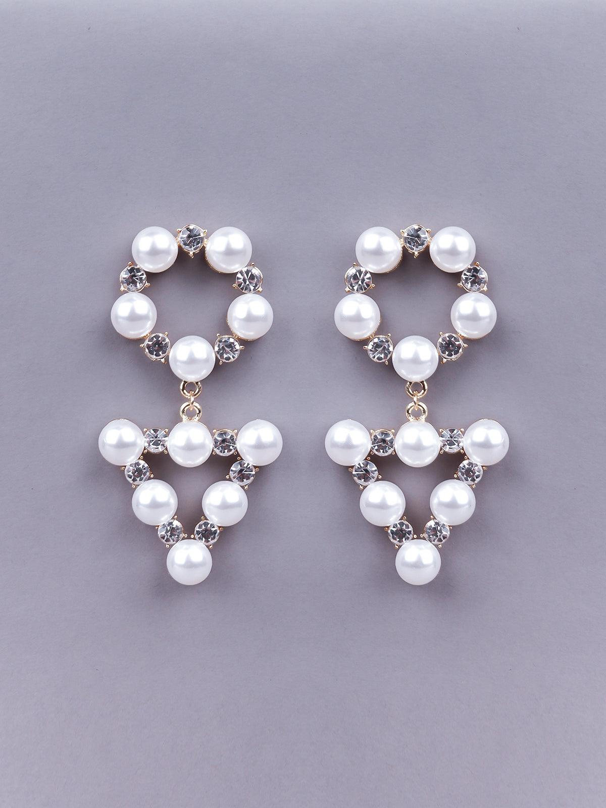 Women's Stunning Artificial Pearl Statement Earrings - Odette