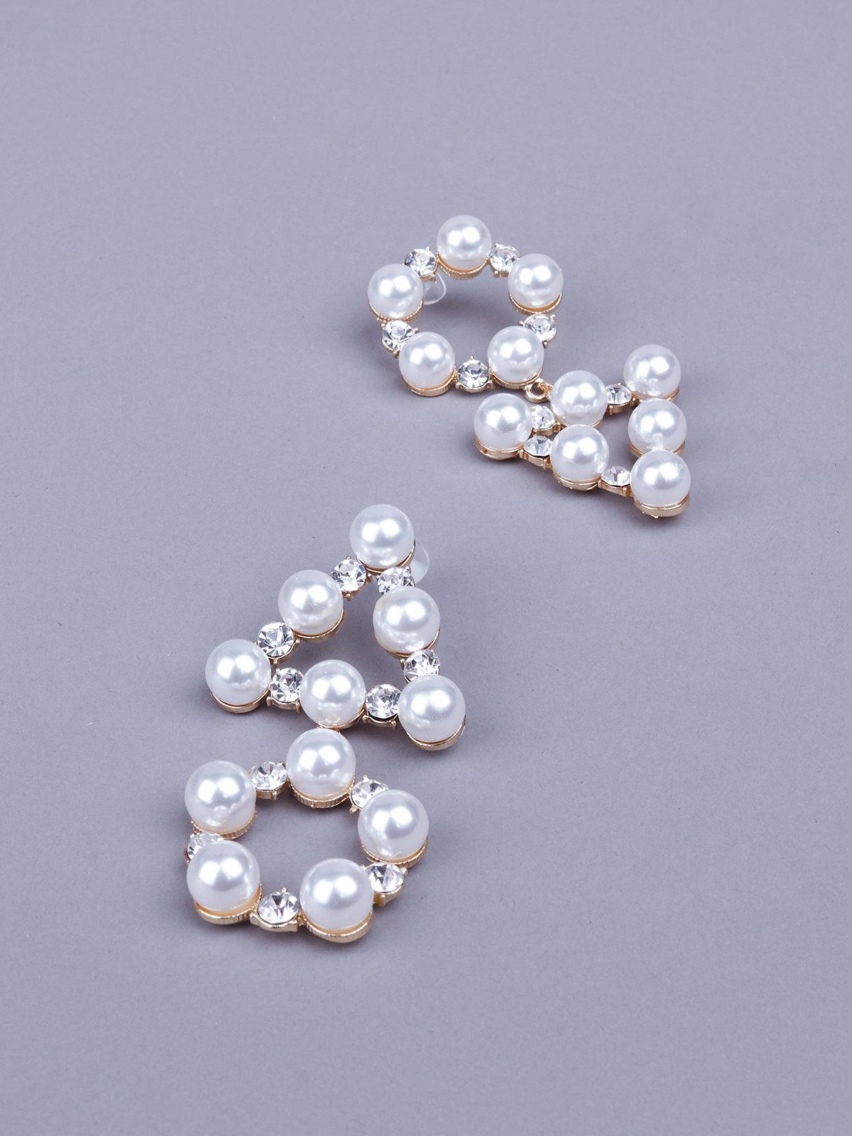 Women's Stunning Artificial Pearl Statement Earrings - Odette