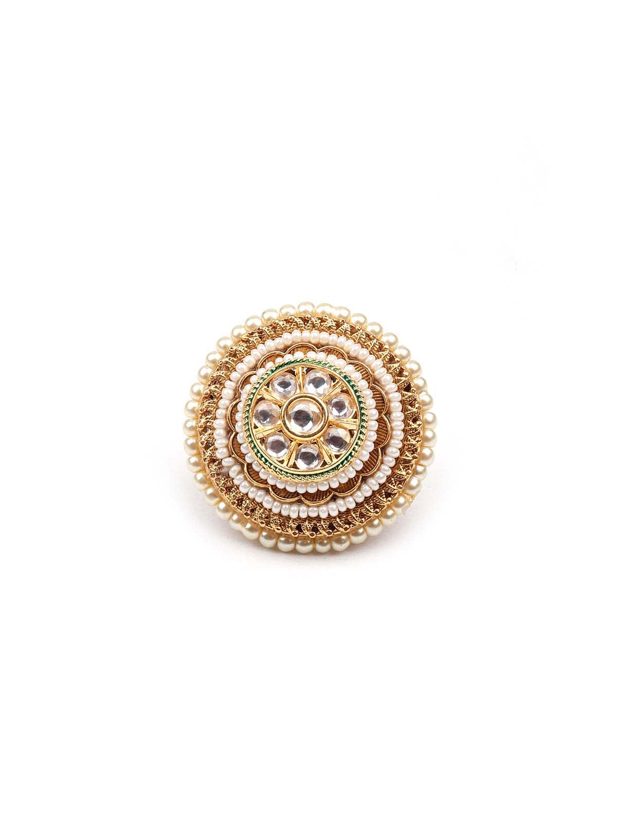 Women's Stunning Beaded Embellished Ring For Women - Odette