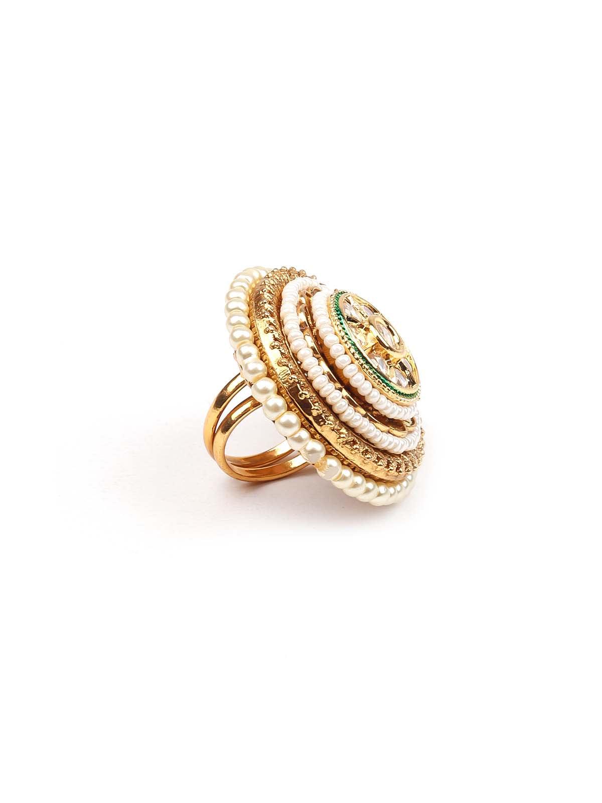 Women's Stunning Beaded Embellished Ring For Women - Odette
