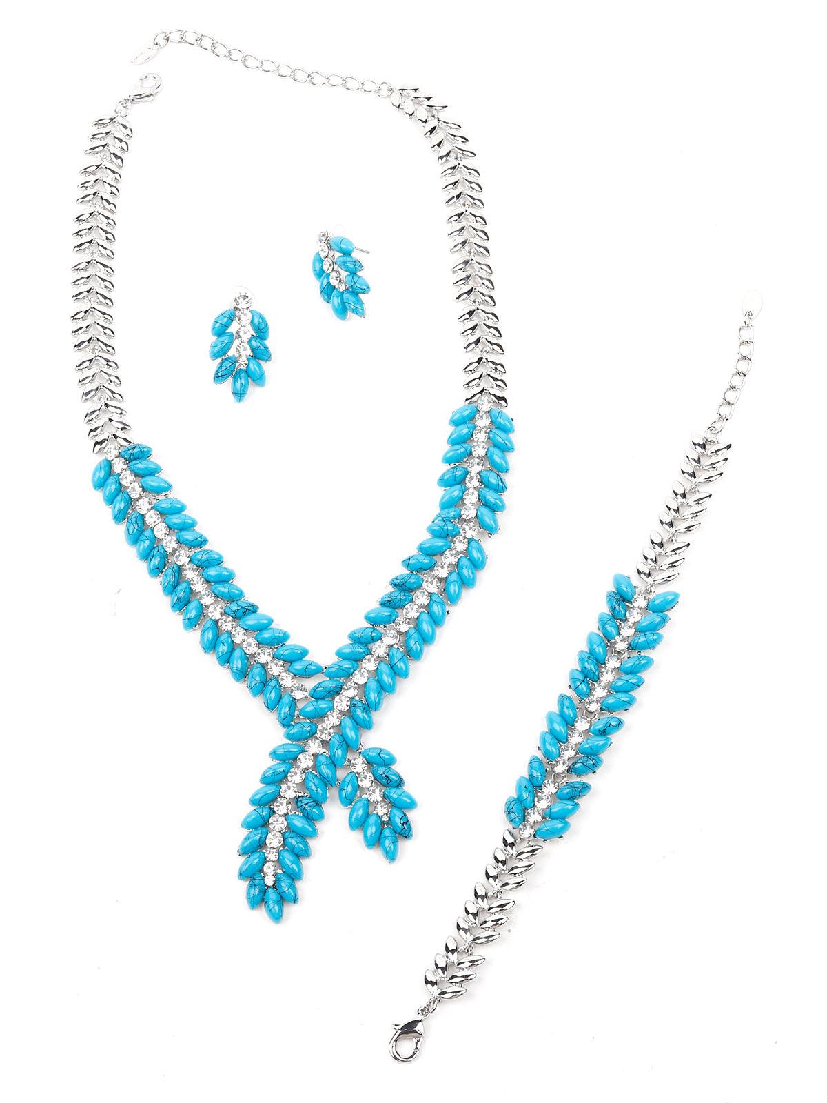 Women's Stunning Blue Necklace Set - Odette