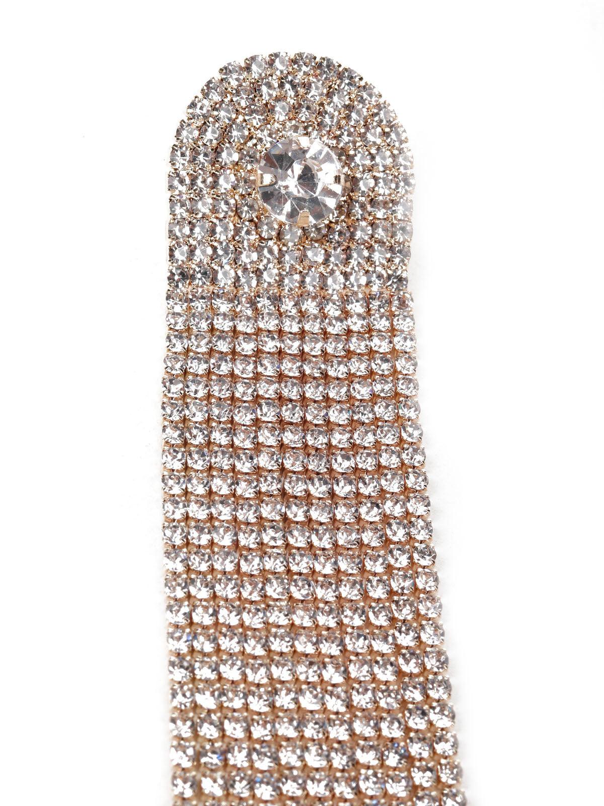 Women's Stunning Crystal Drop Gold-Tone Tassel Earrings - Odette