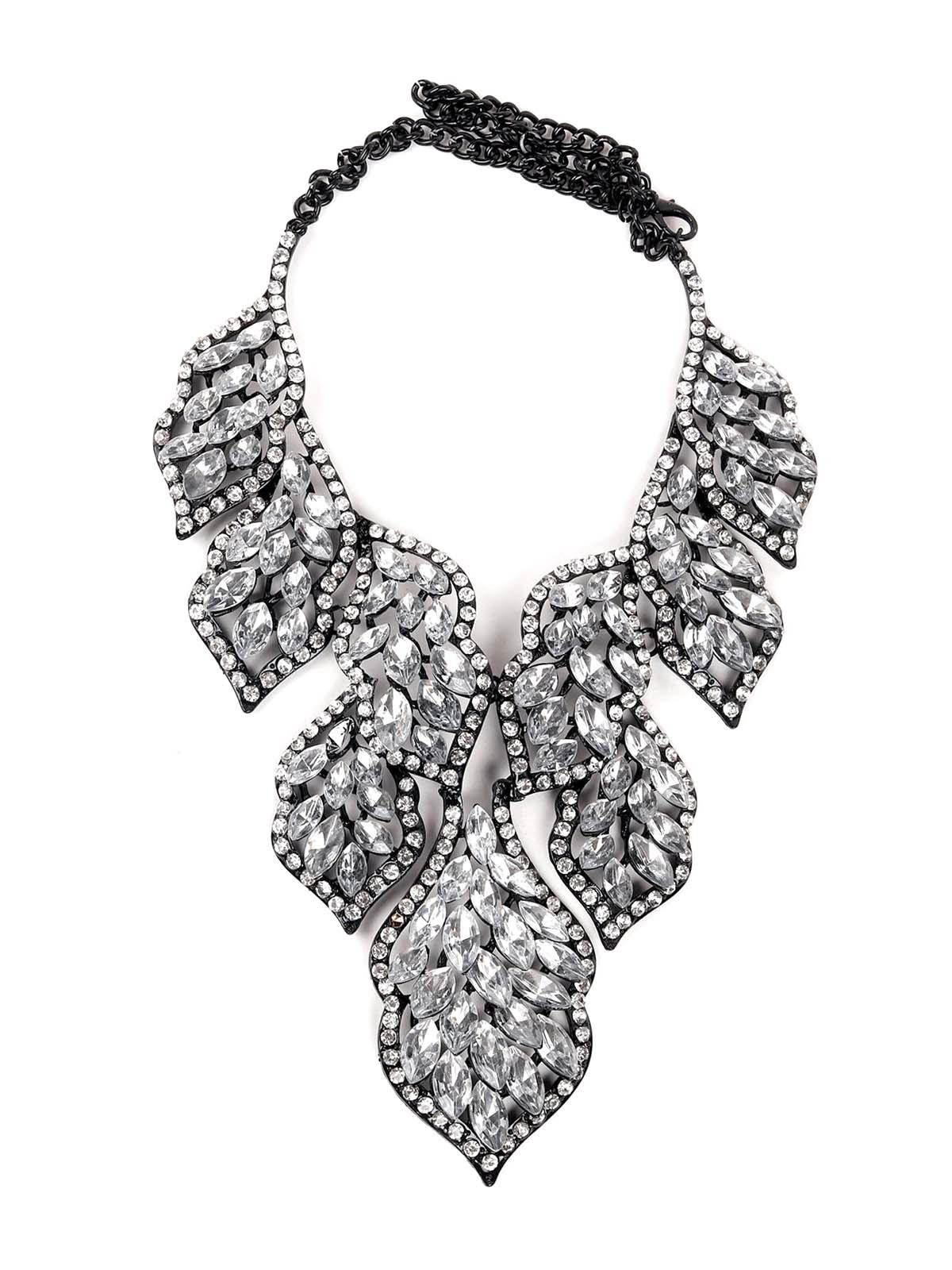 Women's Stunning Crystal Oversized Necklace Set - Odette