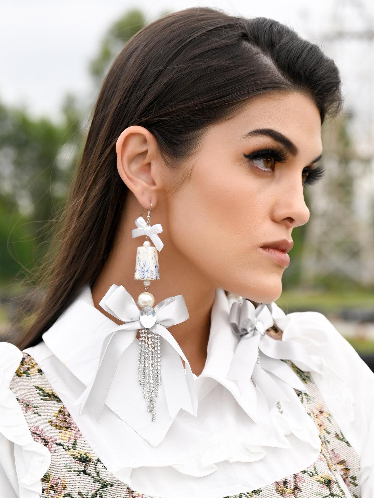 Women's Stunning Double Sided Earrings - Odette