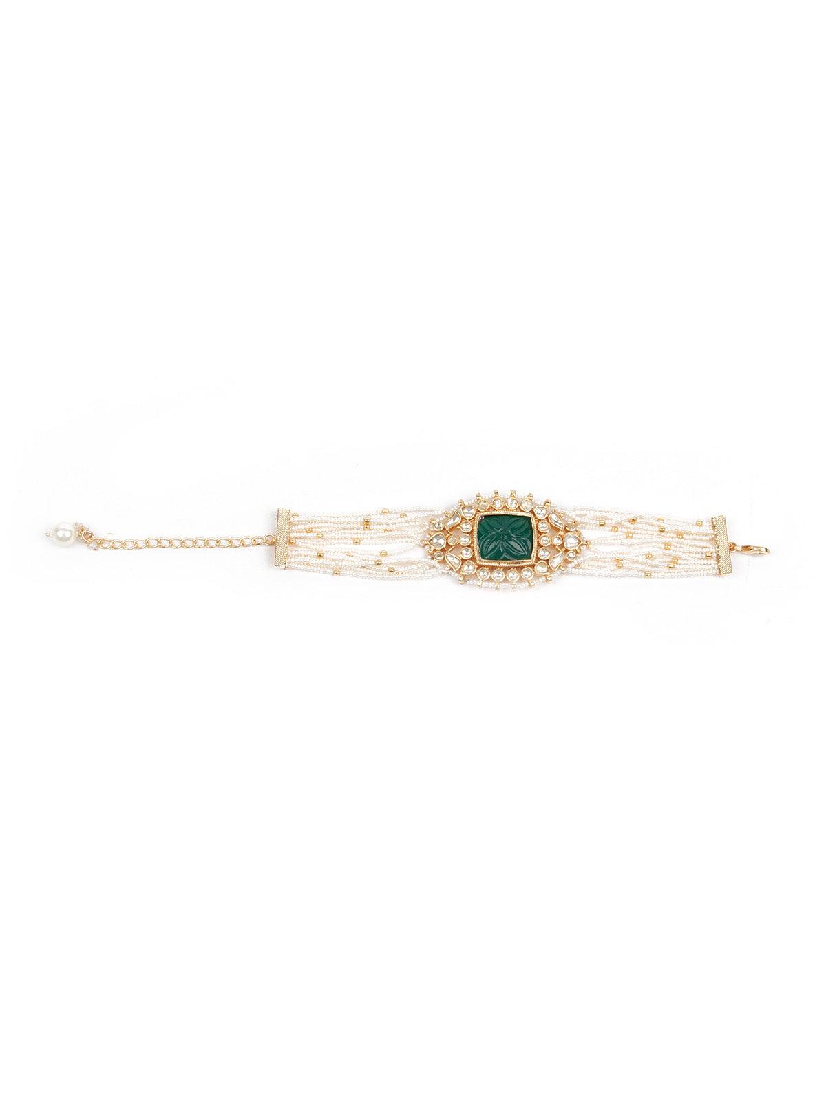 Women's Stunning Embellished Gold Bracelet - Odette