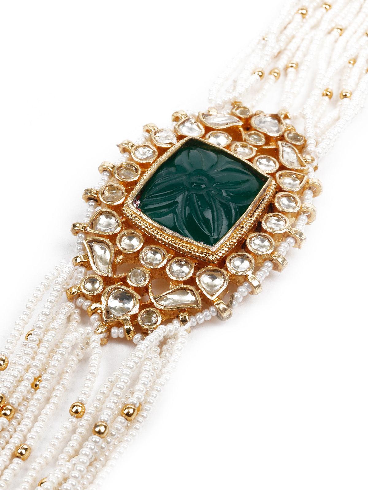 Women's Stunning Embellished Gold Bracelet - Odette