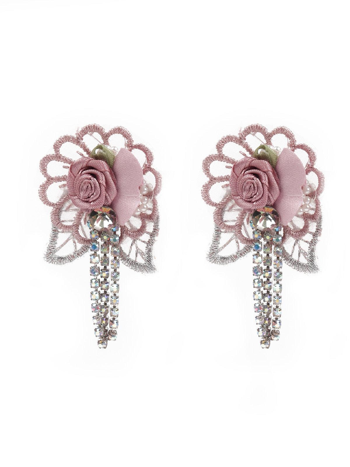 Women's Stunning Floral Lace Earrings - Odette