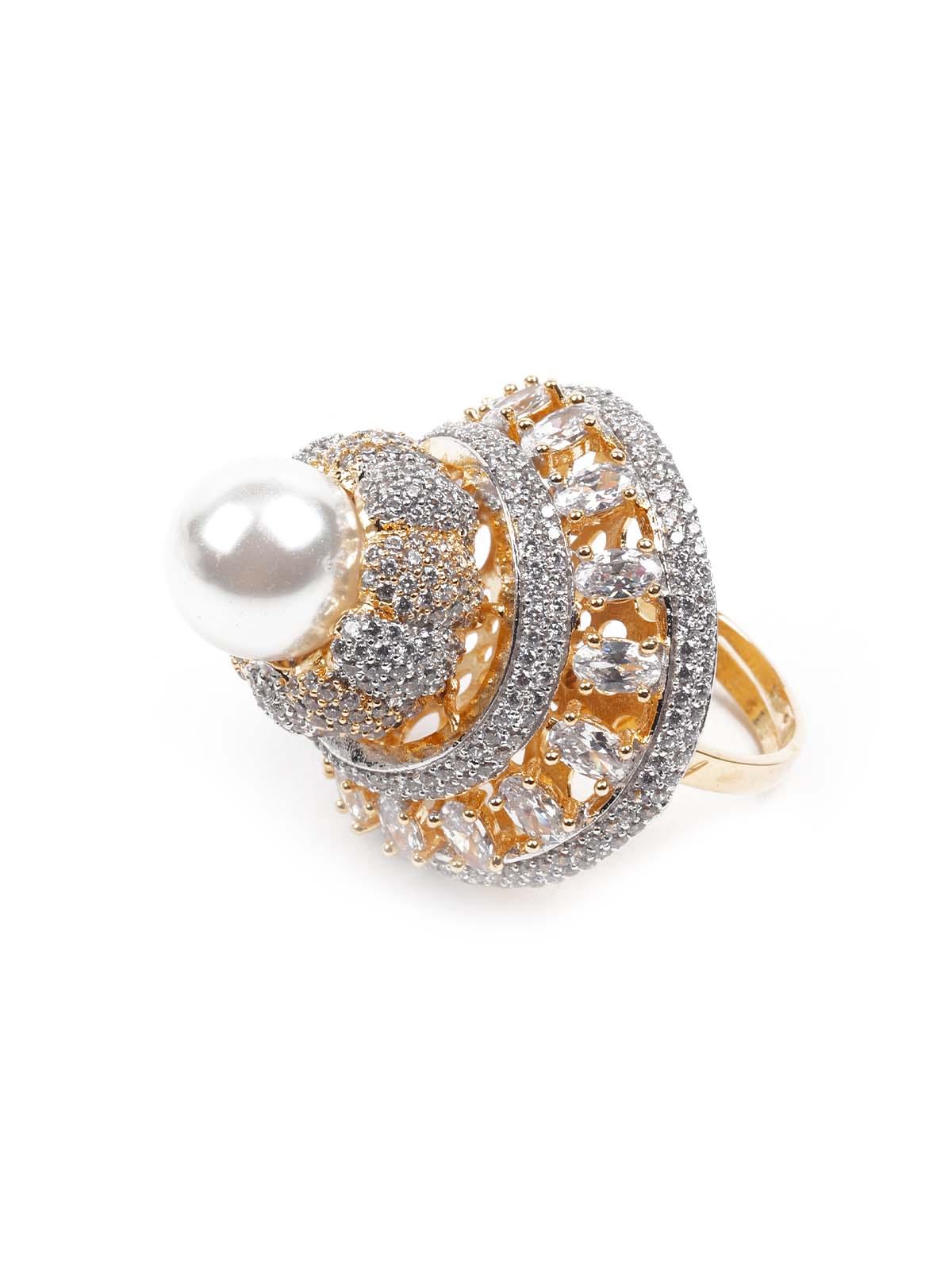 Women's Stunning Gold And Diamond Ring - Odette