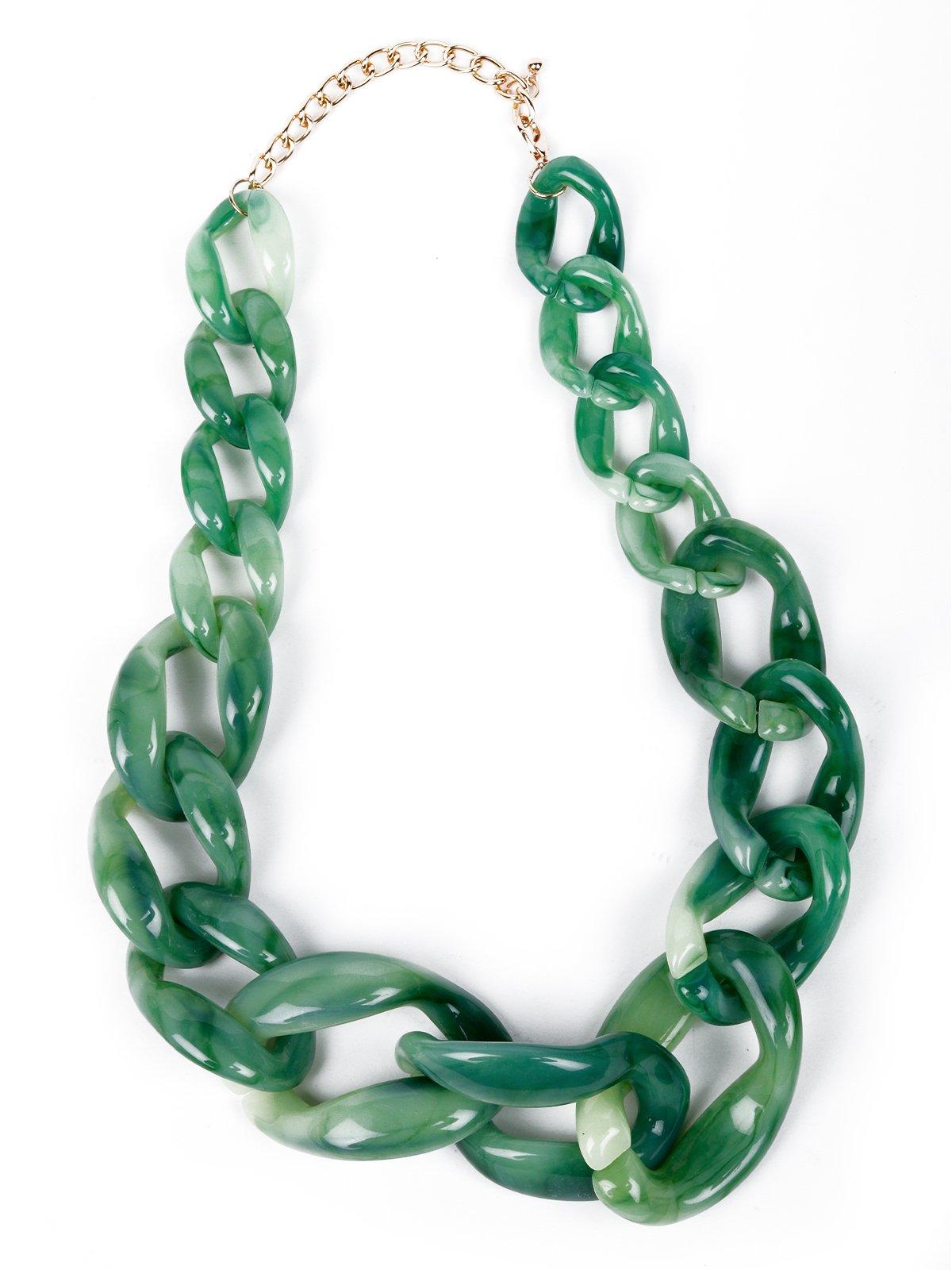 Women's Stunning Mint Green Chunky Interlinked Chain - Odette