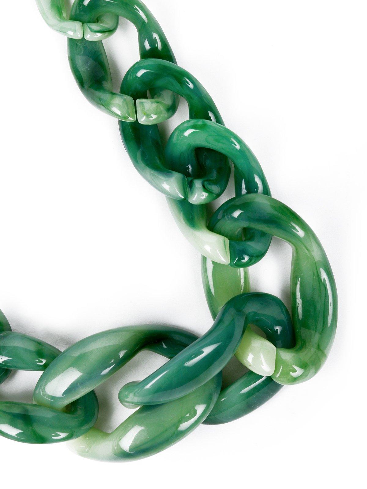 Women's Stunning Mint Green Chunky Interlinked Chain - Odette