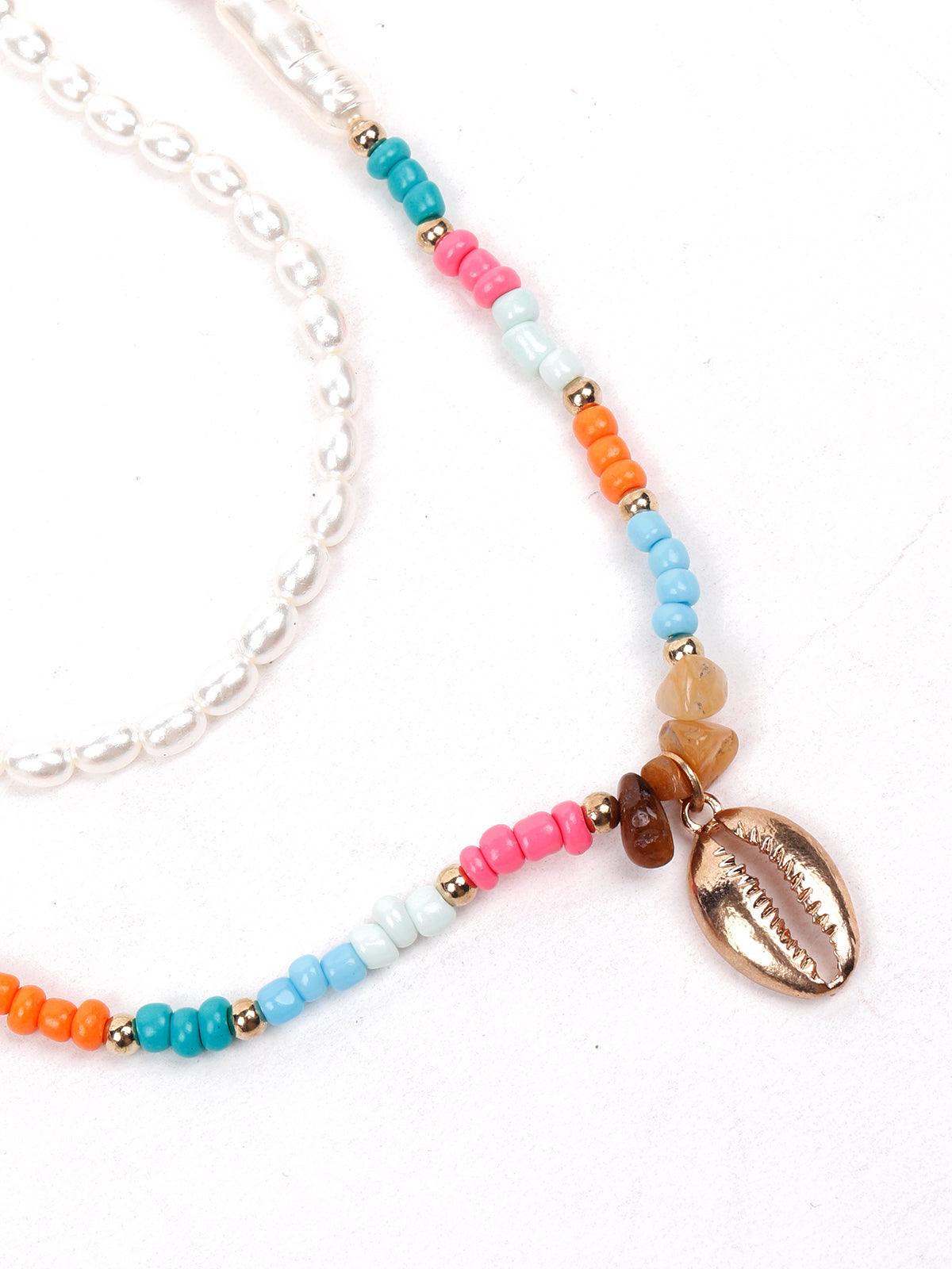 Women's Stunning Multicoloured Layered Necklace - Odette