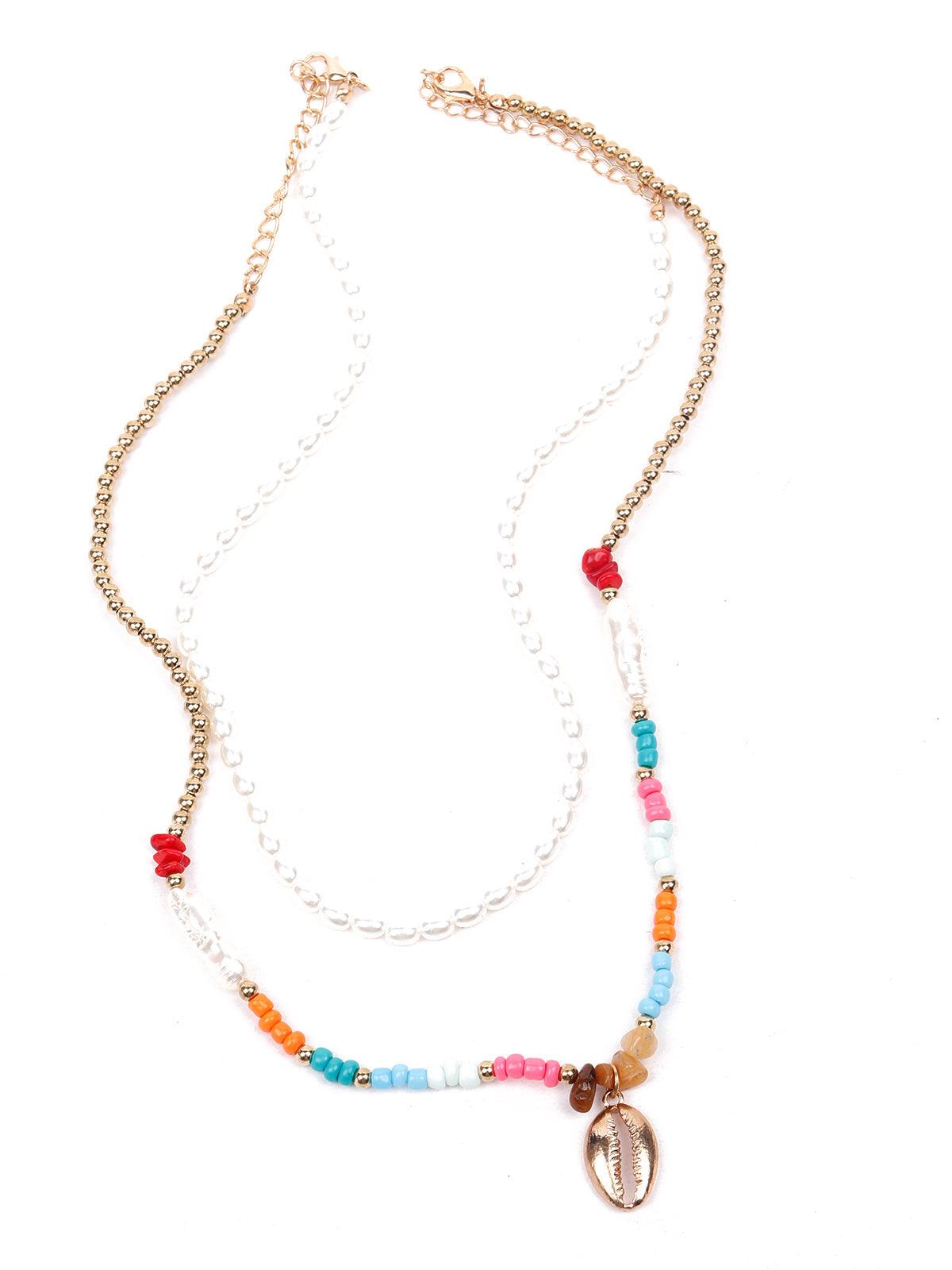 Women's Stunning Multicoloured Layered Necklace - Odette