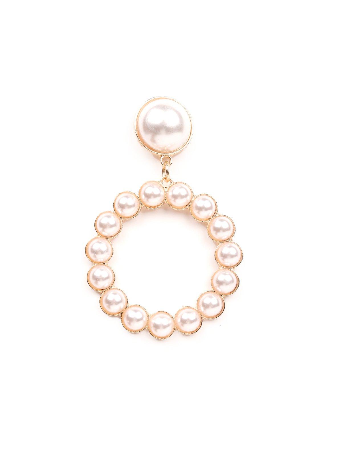Women's Stunning Pearl-Embellished Hoop Earrings - Odette