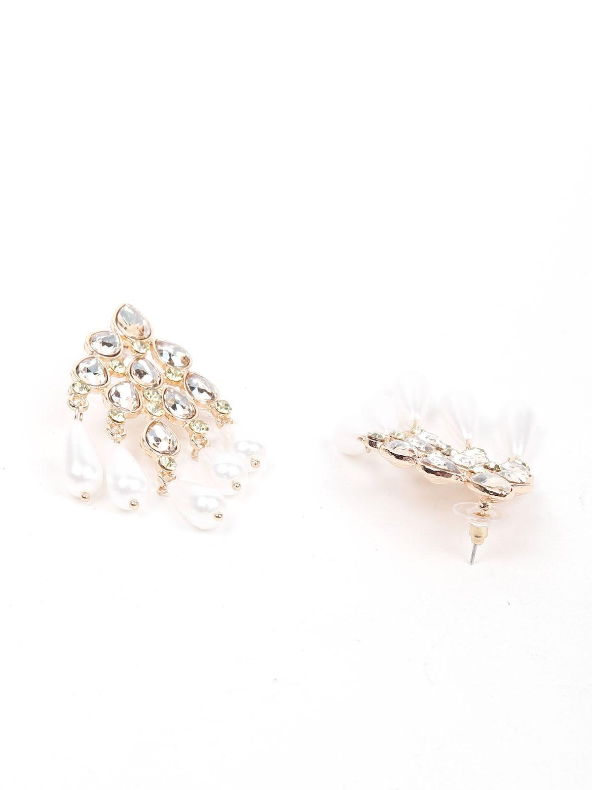Women's Stunning White Bead Drop Earrings - Odette