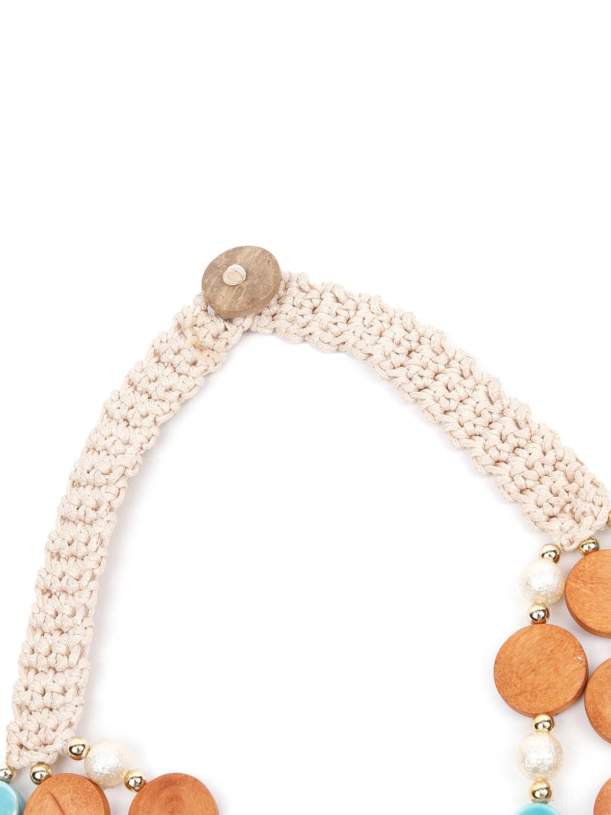 Women's Stylish Beads And Crochet Necklace - Odette