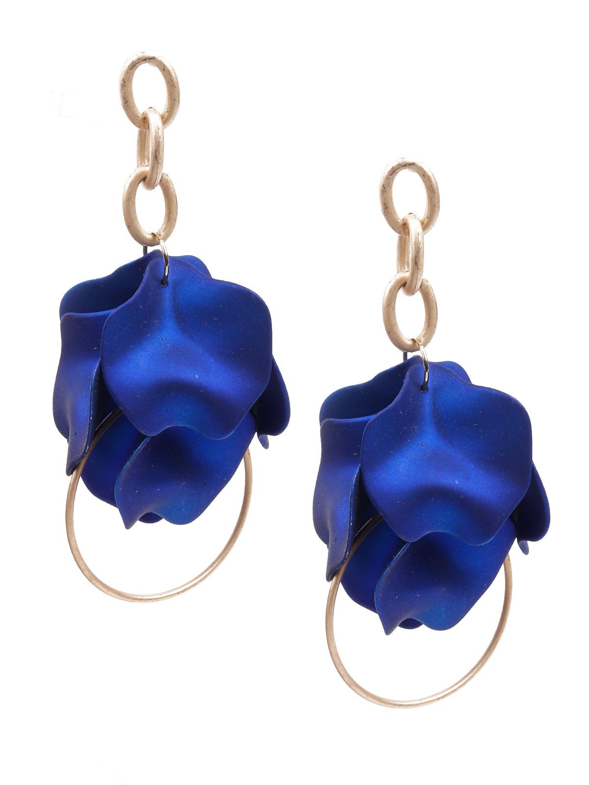 Women's Stylish Blue Dangle Earrings - Odette