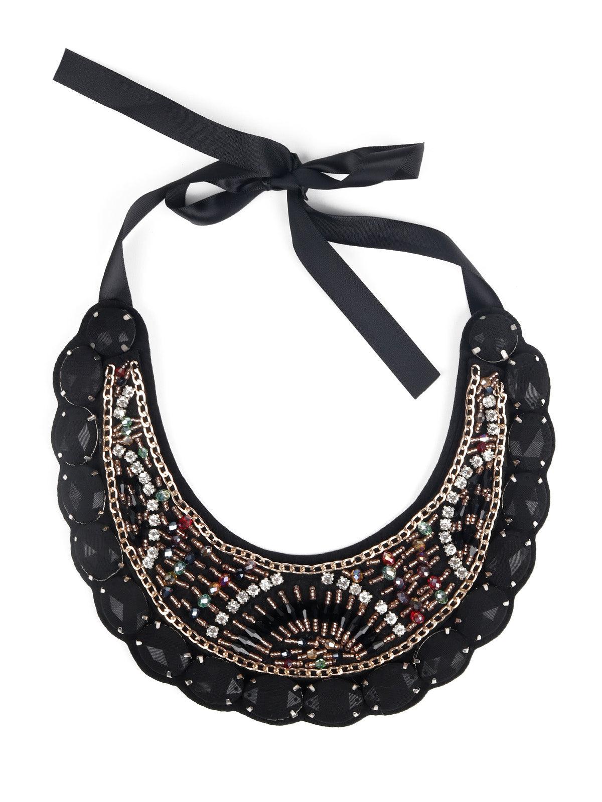 Women's Stylish Embellished Choker Necklace - Odette