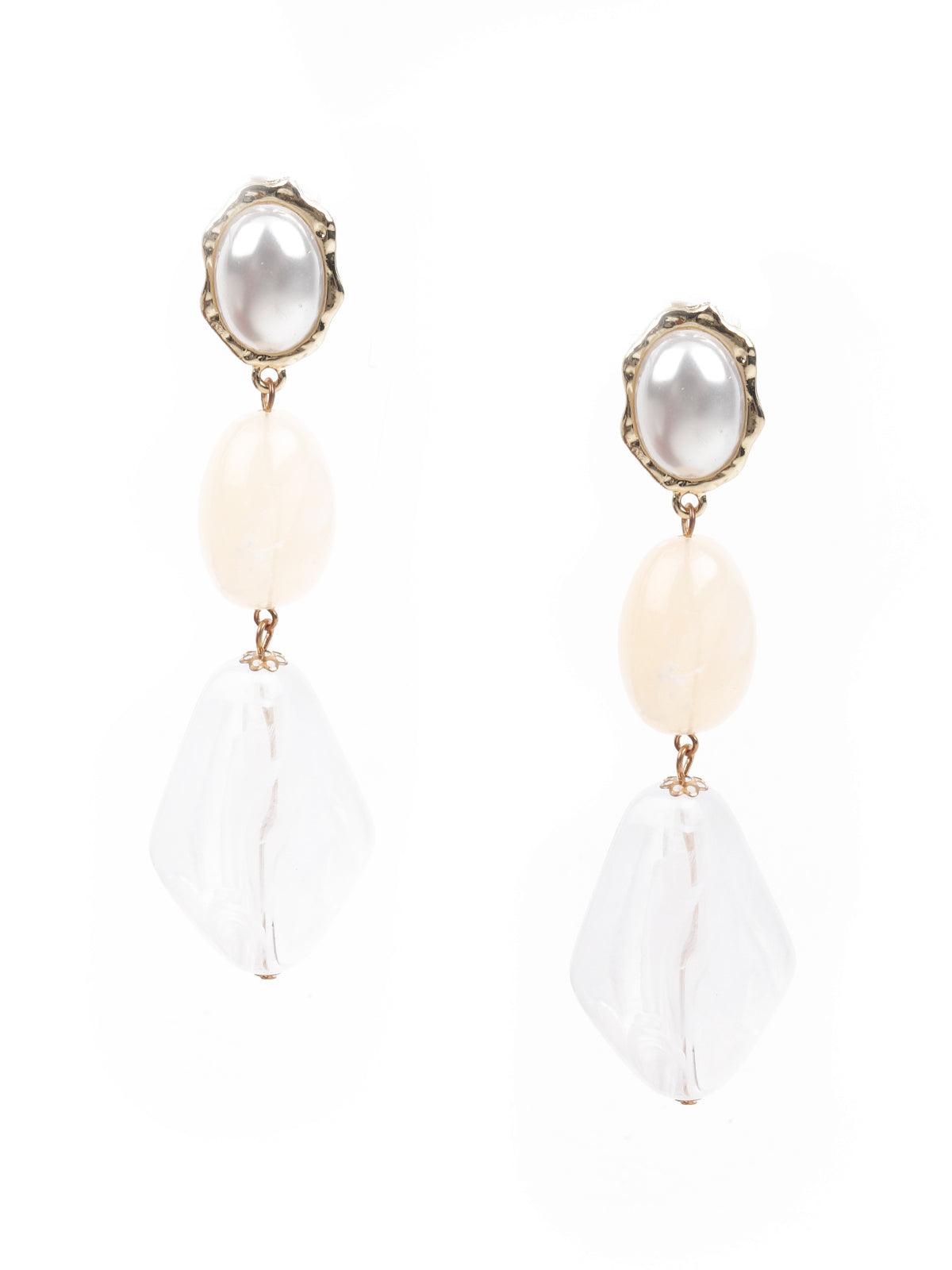 Women's Stylish Gold Dangle Earrings - Odette