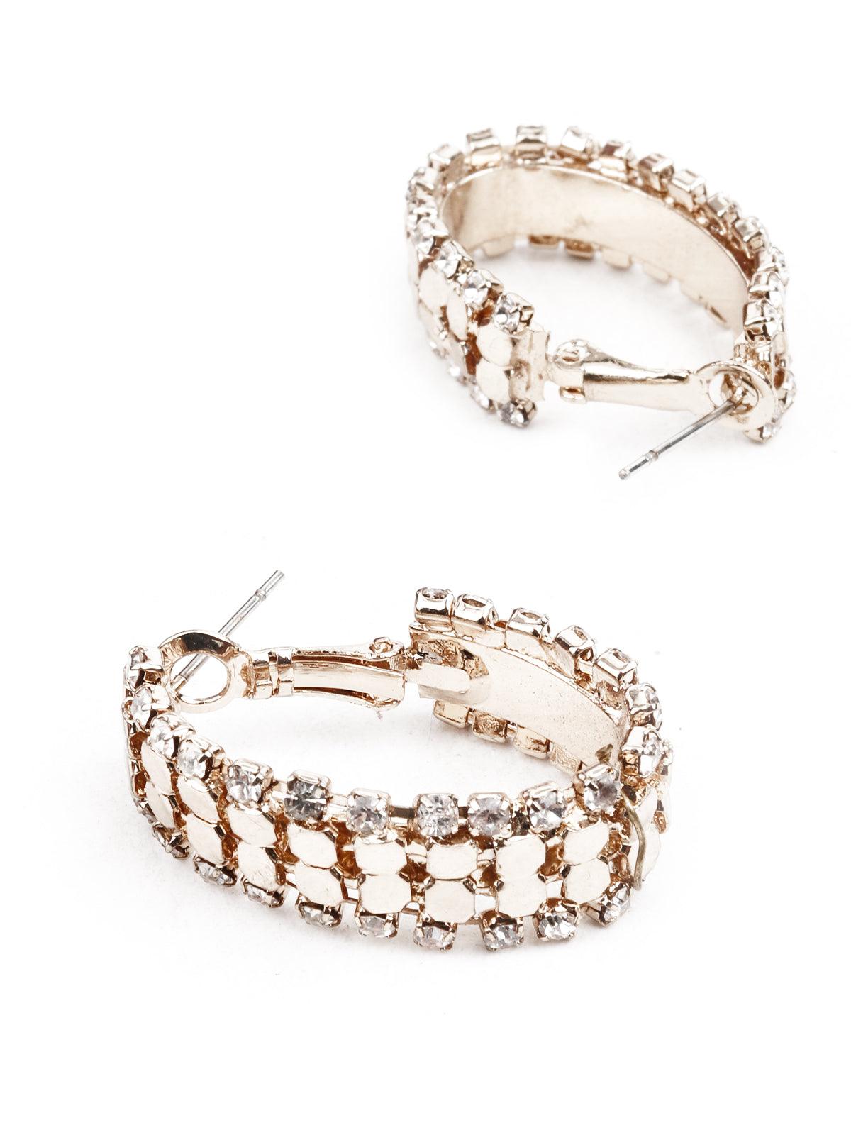 Women's Stylish Gold Hoop Earrings - Odette