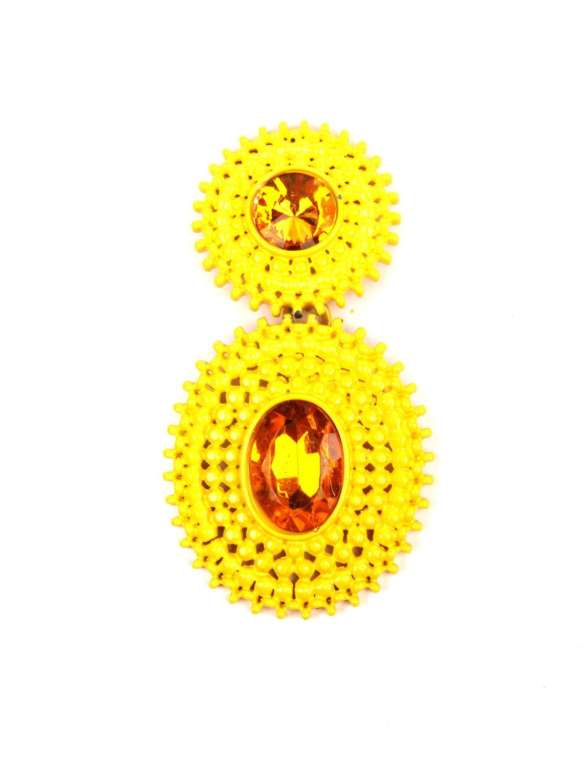 Women's Sunshine Yellow Statement Earrings - Odette