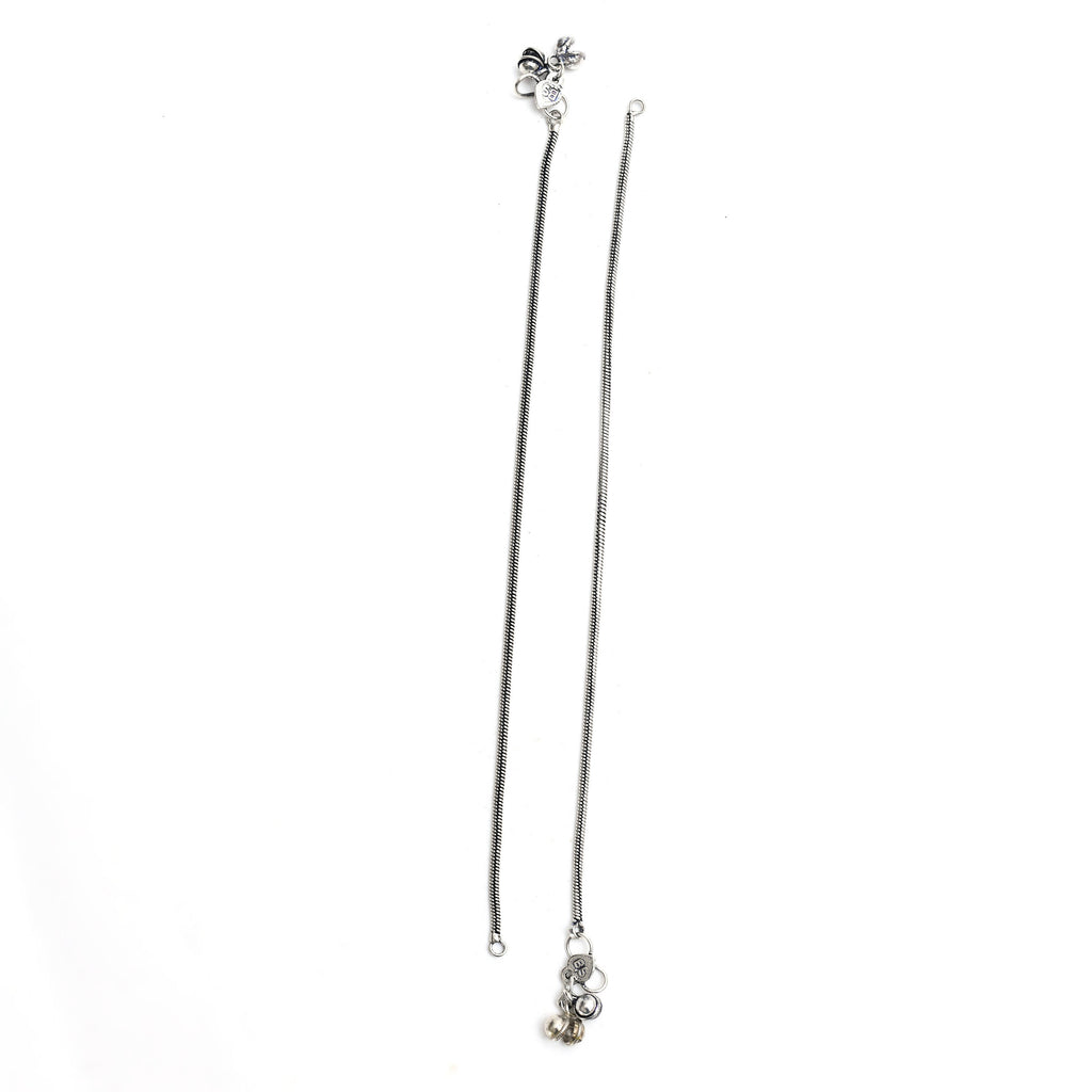 Johar Kamal Oxidised Silver-Plated Ankle