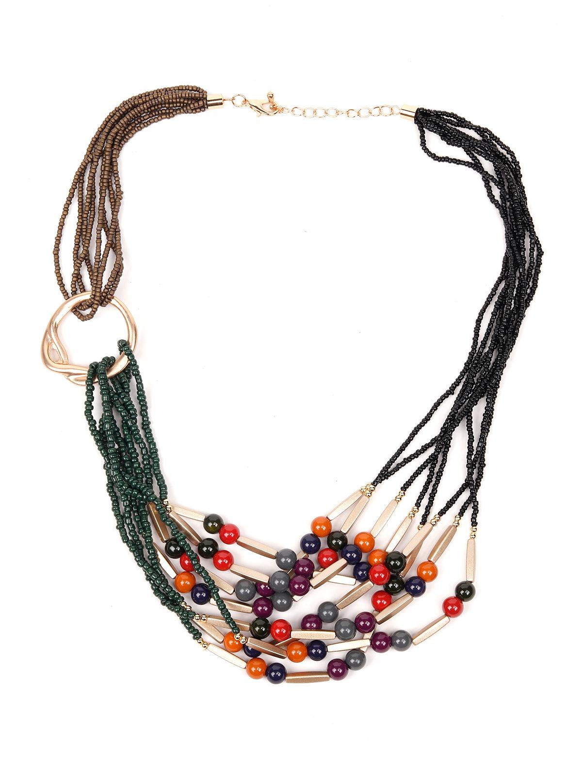 Women's The Multi-Coloured Layered Statement Necklace G - Odette