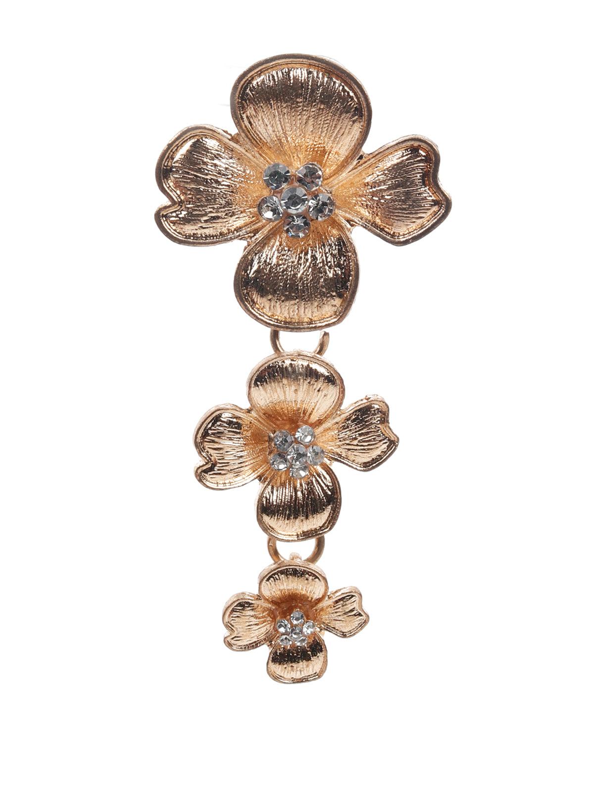 Women's Traditional Floral Dangle Earrings - Odette