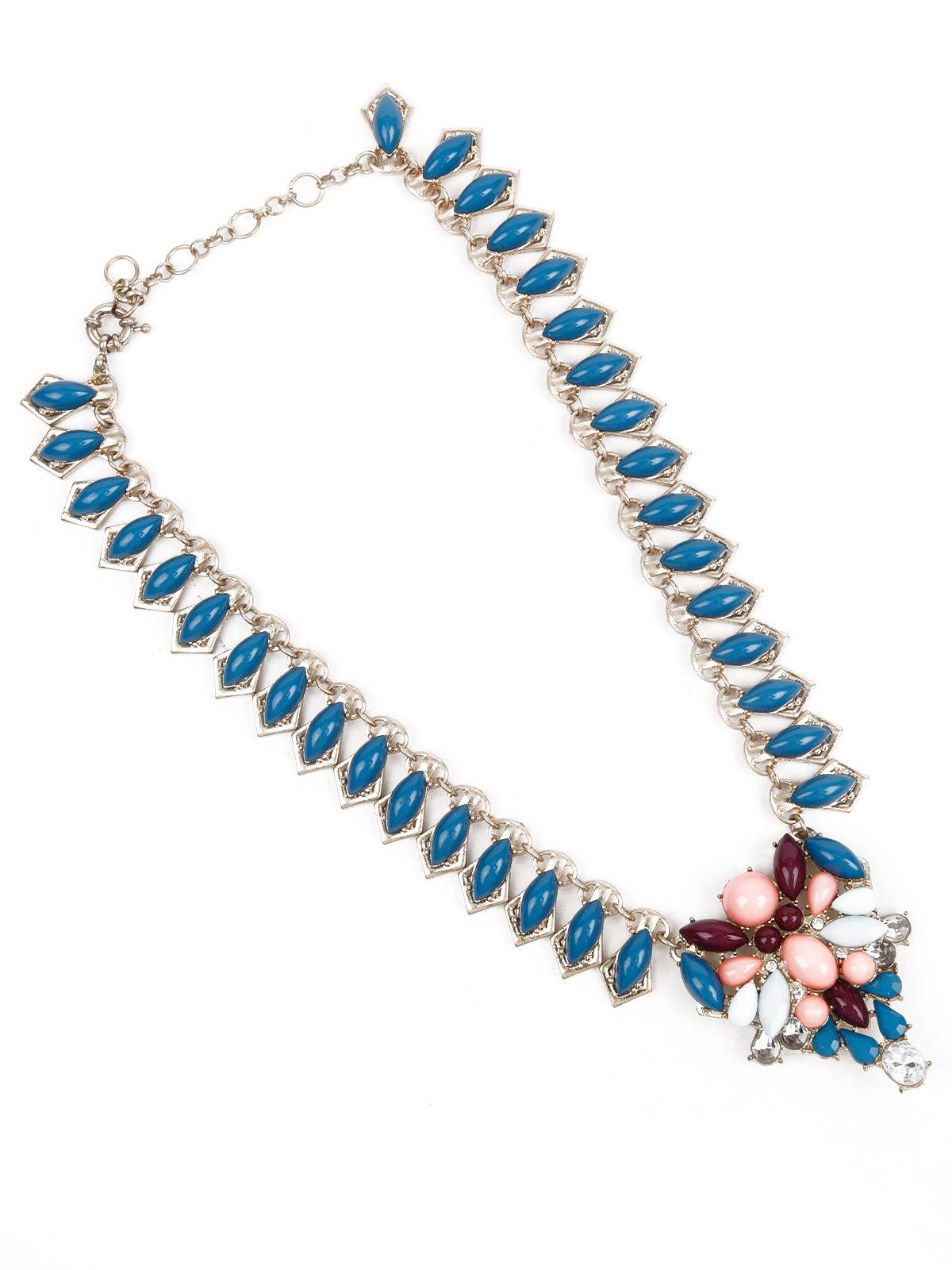 Women's Traditional Multicolored Long Necklace - Odette