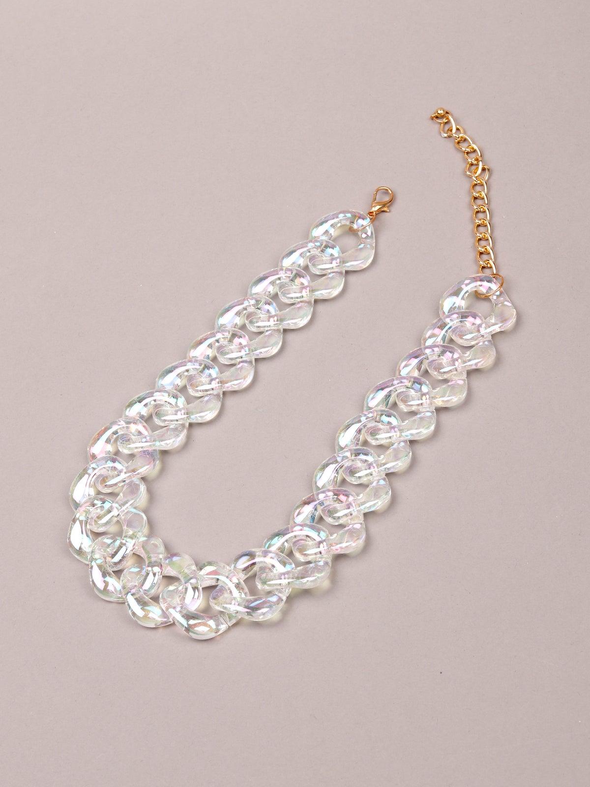 Women's Transparent Shaded Chunky Chain - Odette