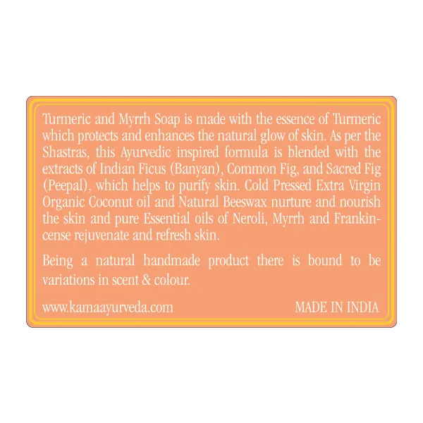 Turmeric & Myrrh Skin Brightening Soap - Kama Ayurveda