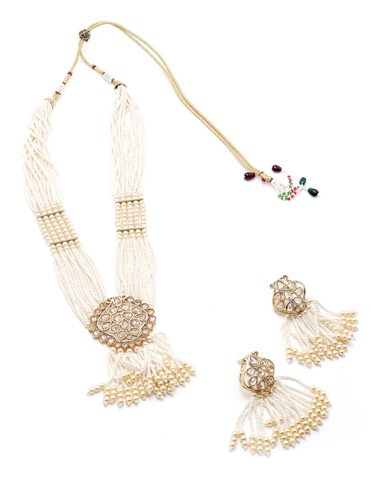 Women's Typical Faux Pearl Necklace With Earrings - Odette