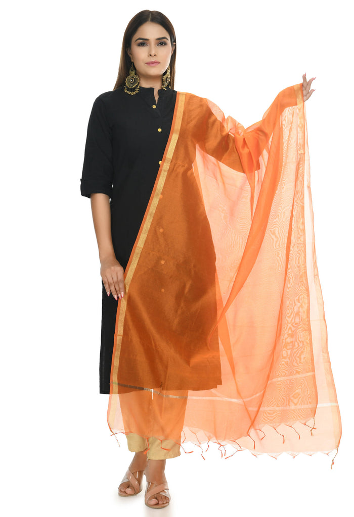 Women's Banarsi Chanderi Piping Dupatta Mfd0031