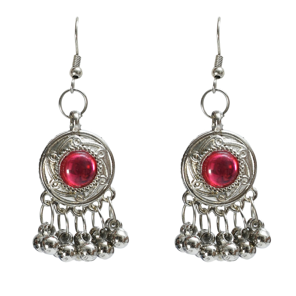 Kamal Johar Traditional Multi colour Stone Necklace with Ear