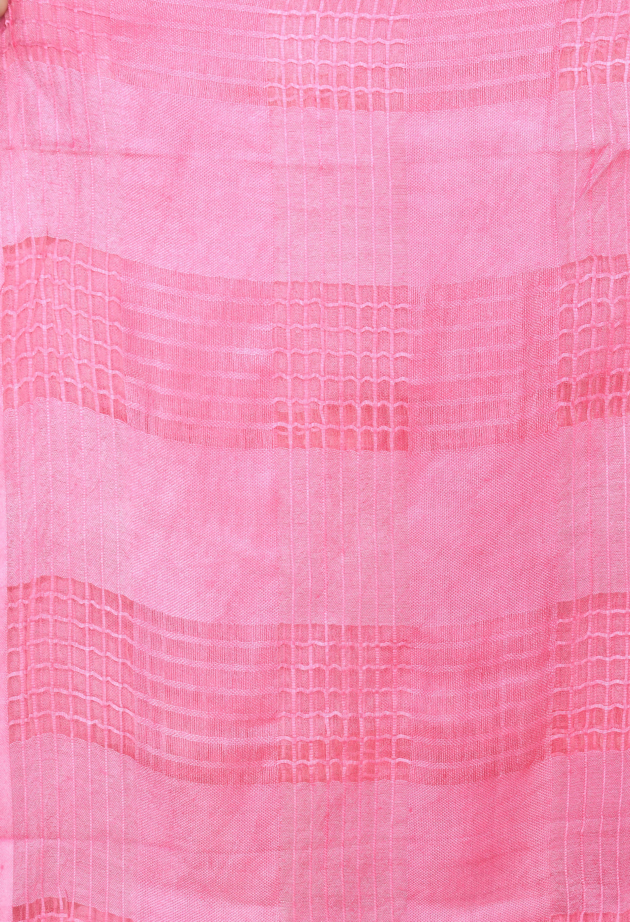 Women's Baby Pink Window Design Cotton Dupatta Mfd0017 - Moeza