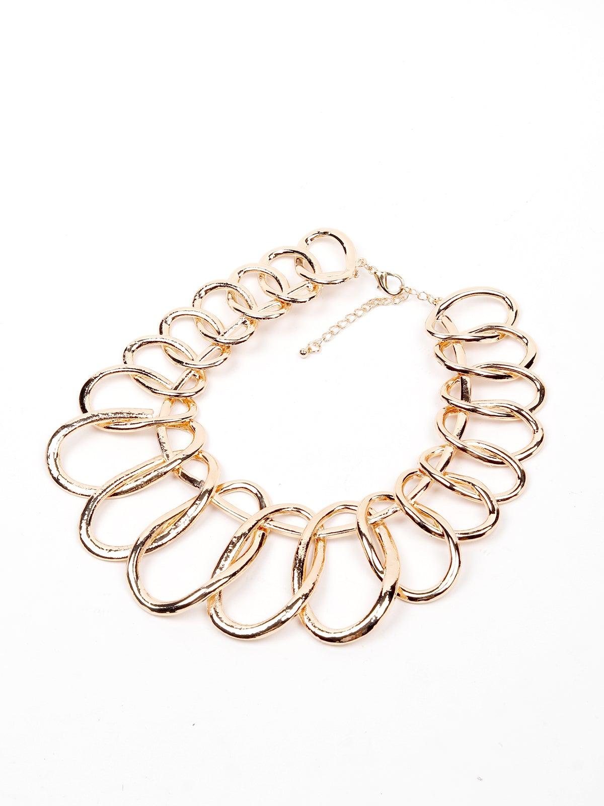 Women's Whimsical Gold-Tone Looped Necklace - Odette
