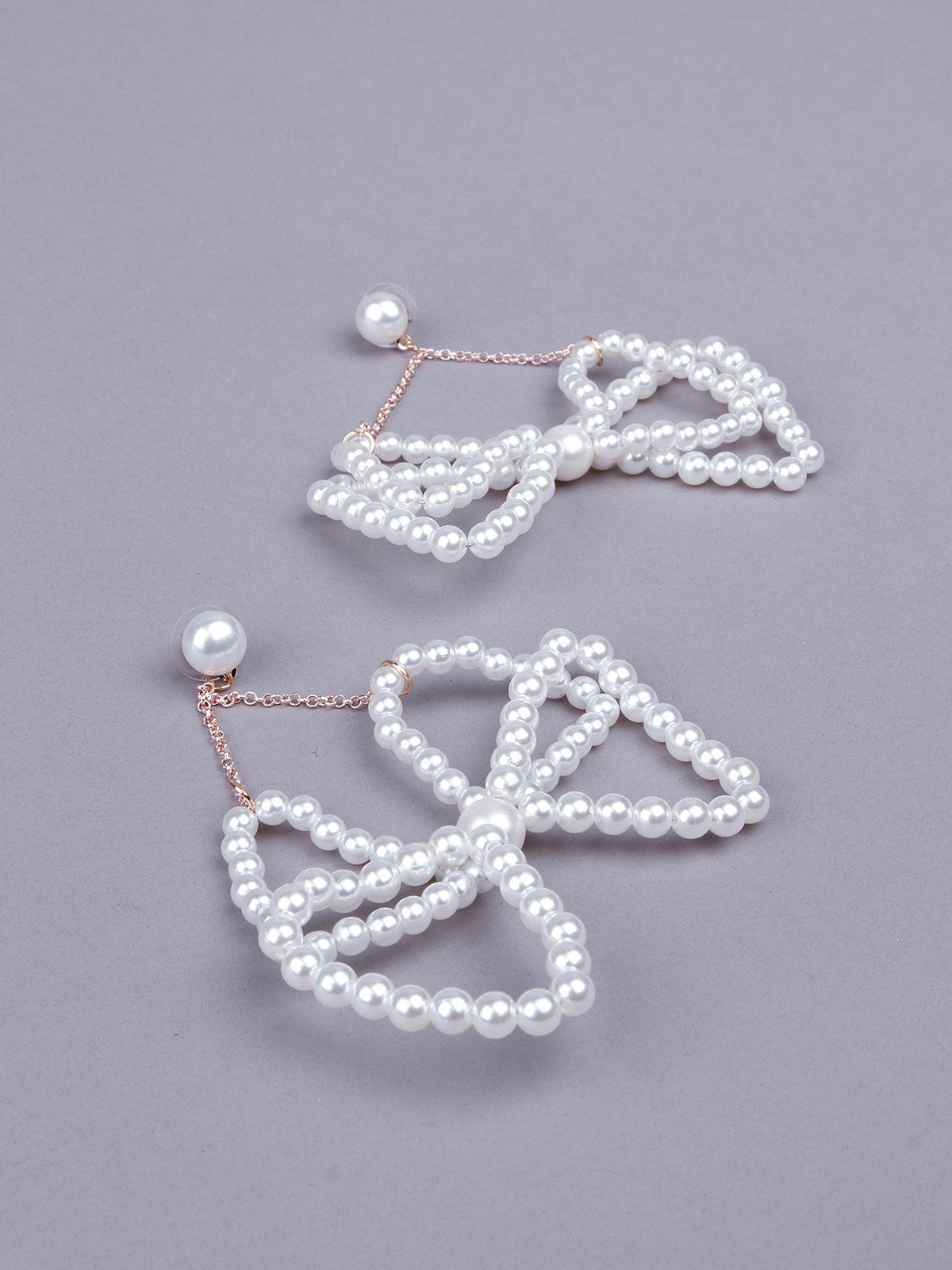 Women's White Artifical Pearl Statement Earrings - Odette