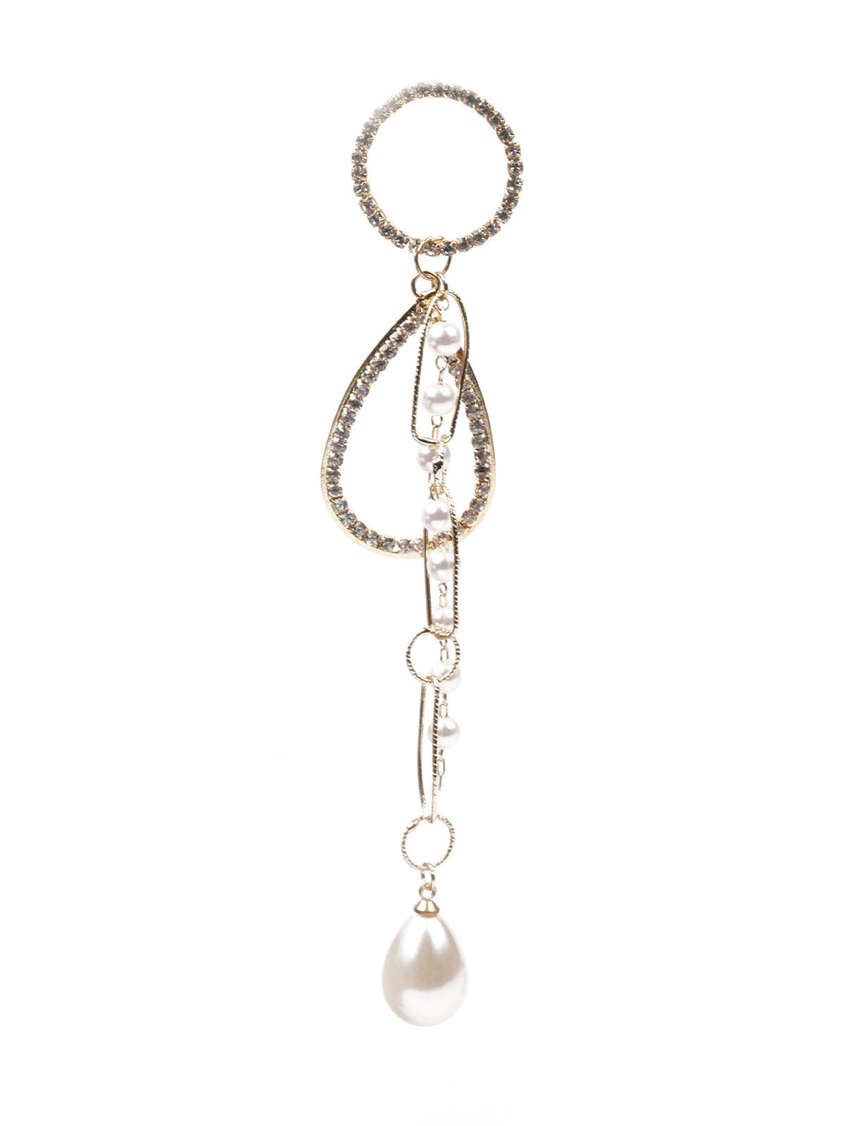 Women's White Faux Pearl Dangler Earring - Odette