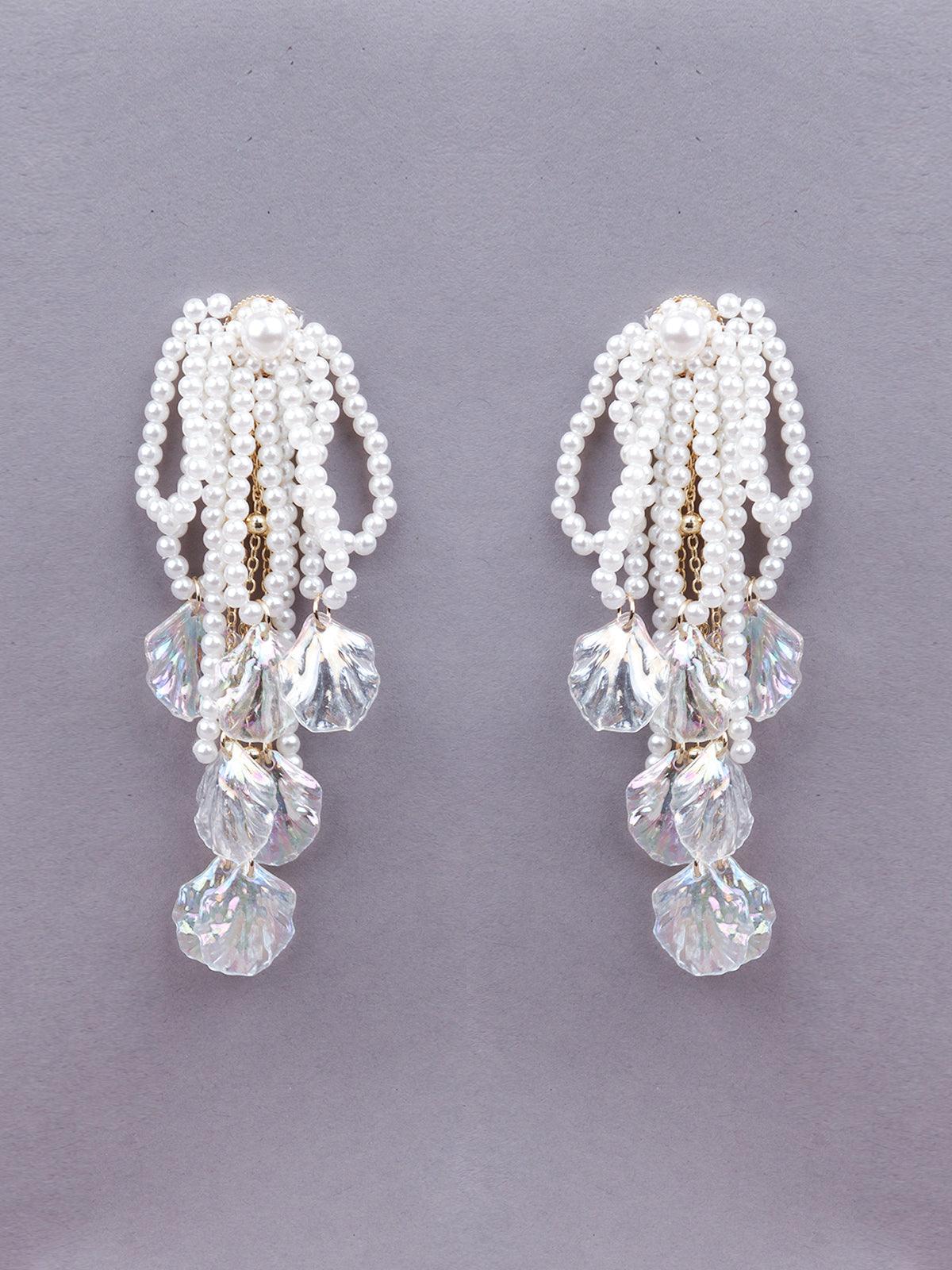 Women's White Stunning Drop Earrings G - Odette